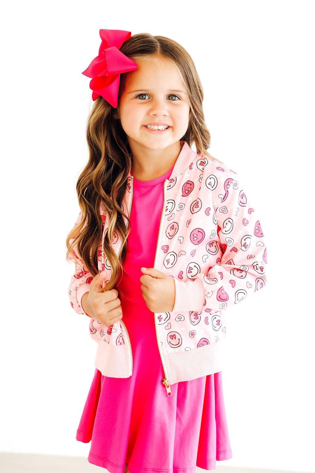 You Make Me Happy Girls Satin Jacket