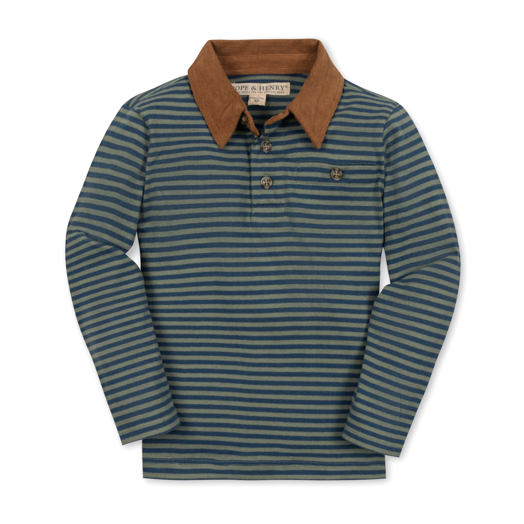 Organic Jersey Polo with Cord Collar