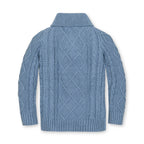 Organic Shawl Collar Cable Sweater