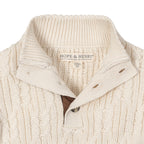 Organic Mock Neck Cable Sweater