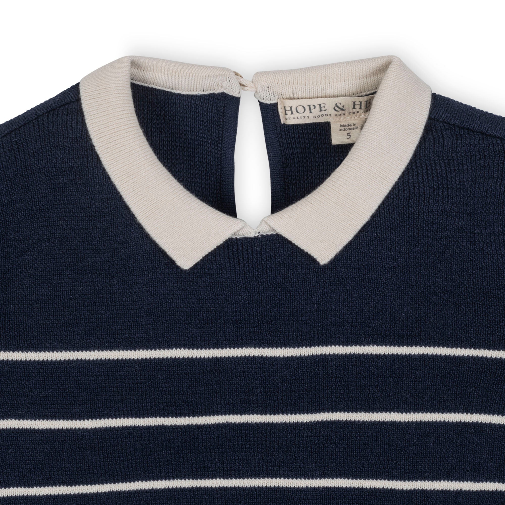 Organic Short Sleeve Collared Sweater Dress