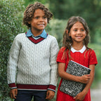 Organic Short Sleeve Cable Sweater Dress