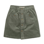 Organic Corduroy Button Front Skirt