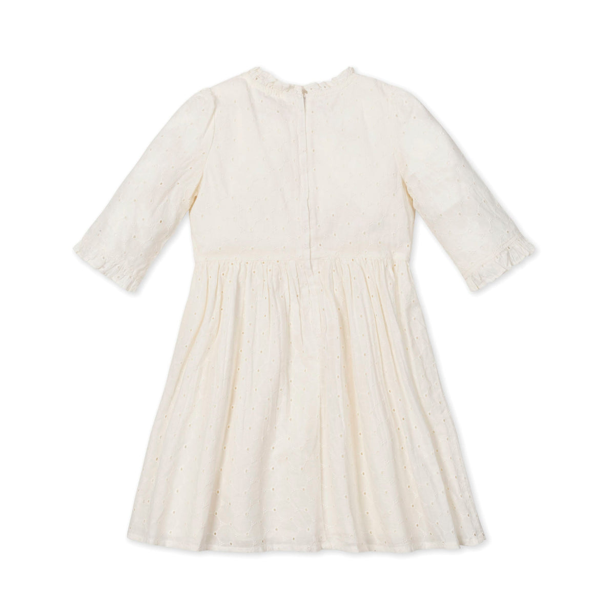 Organic Tiered Eyelet Dress