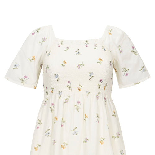 Organic Bell Sleeve Smocked Dress