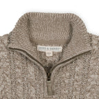 Organic Half Zip Cable Sweater
