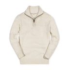 Organic Half Zip Cable Sweater