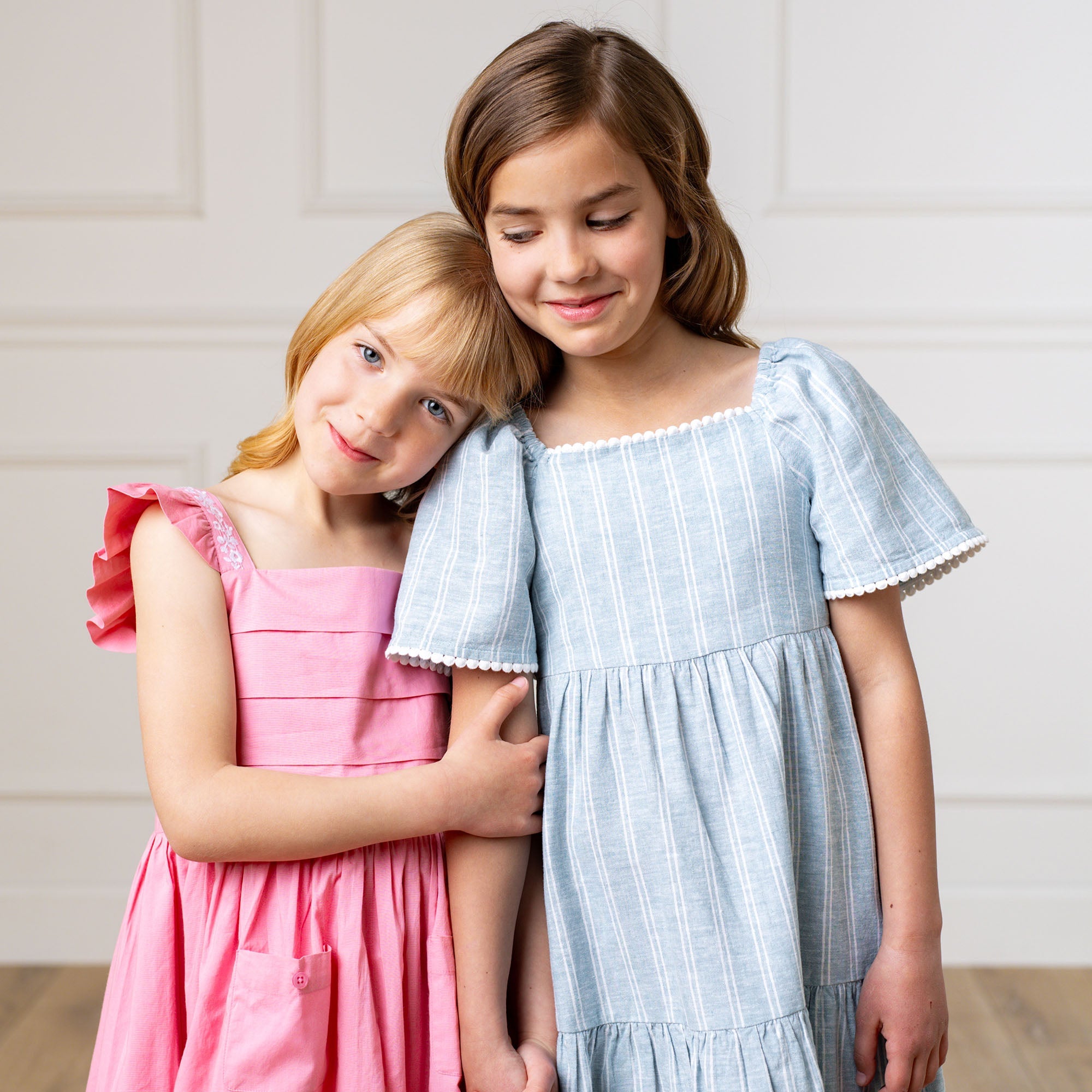 Flounce Sleeve Tiered Linen Dress