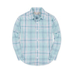 Tea Room Blue Plaid Linen Button-Down Shirt