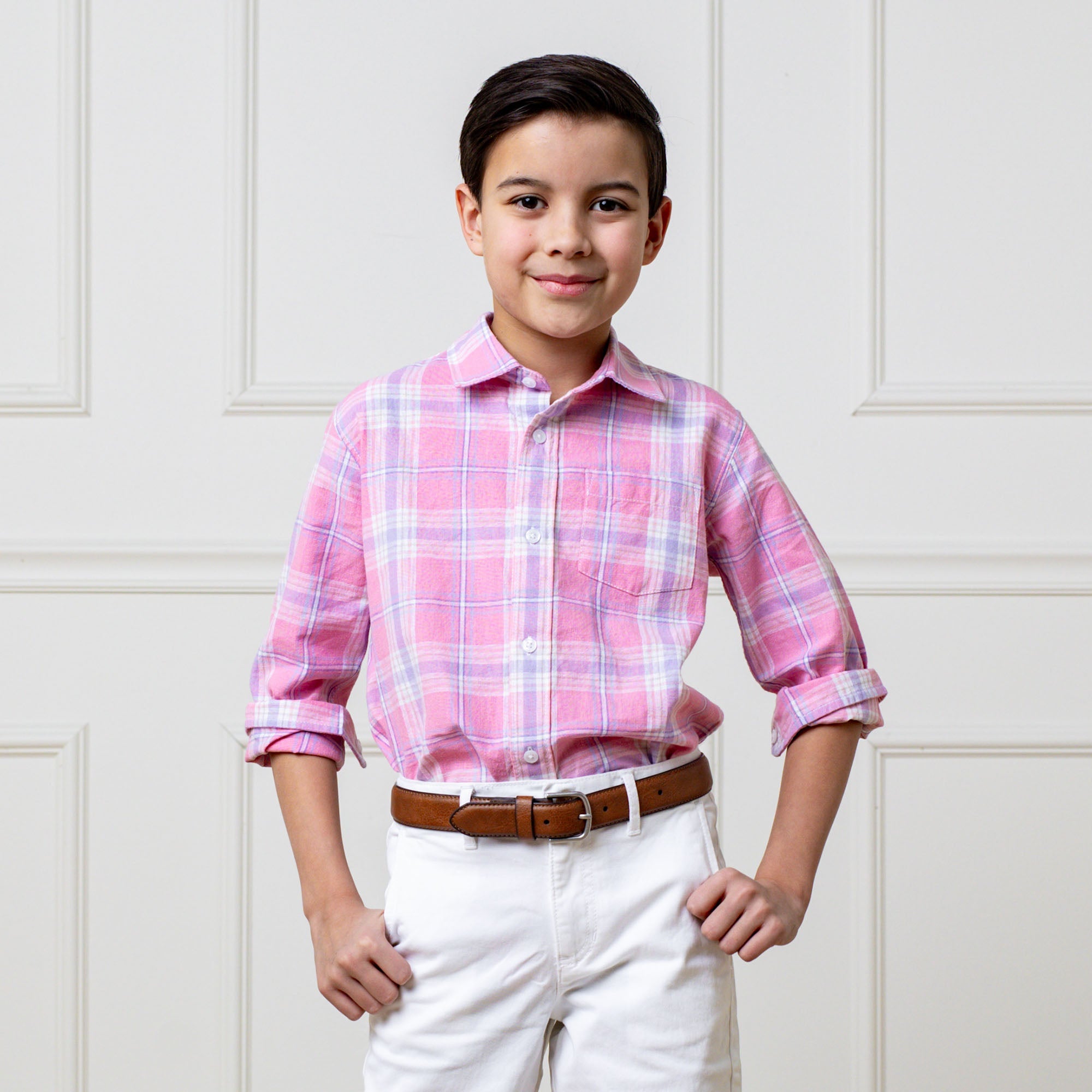 Boys Linen Button Down Shirt