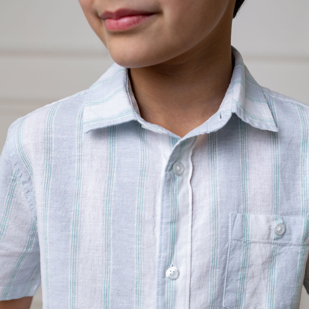 Linen Short Sleeve Button Down Shirt
