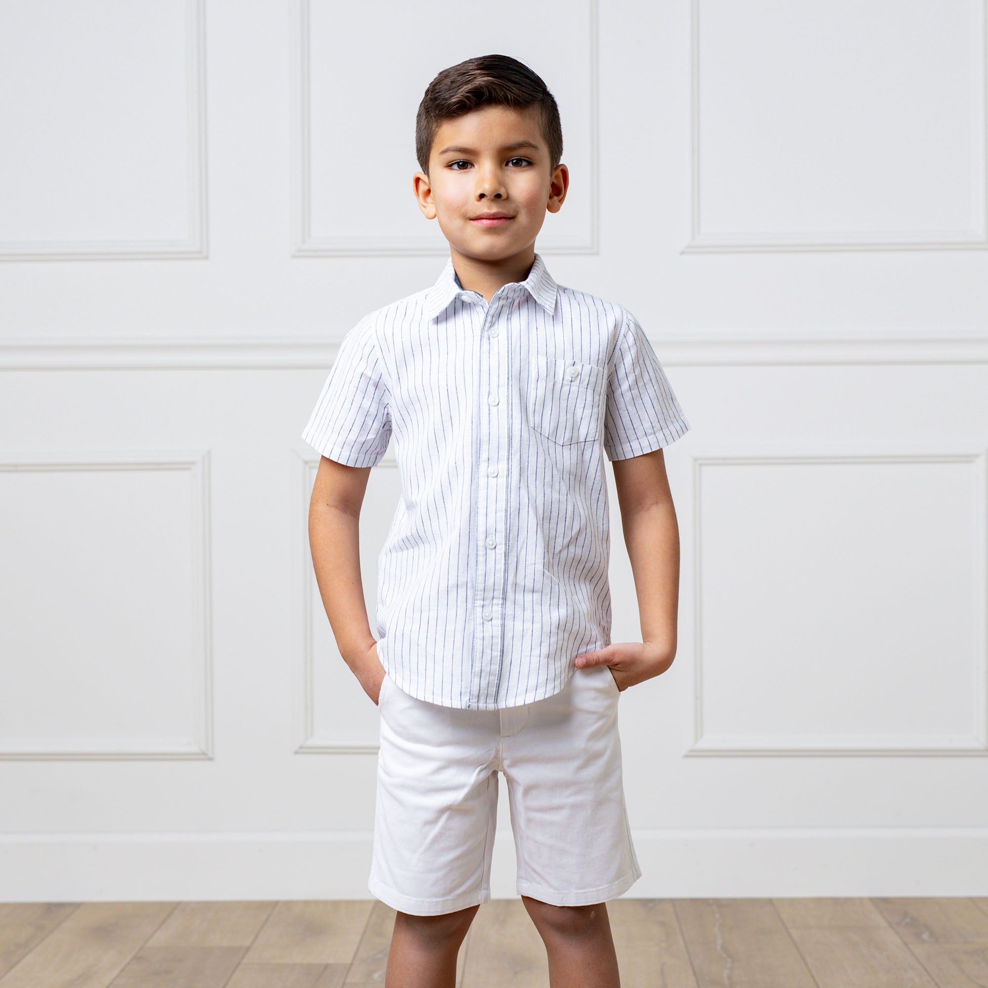 Linen Short Sleeve Button Down Shirt