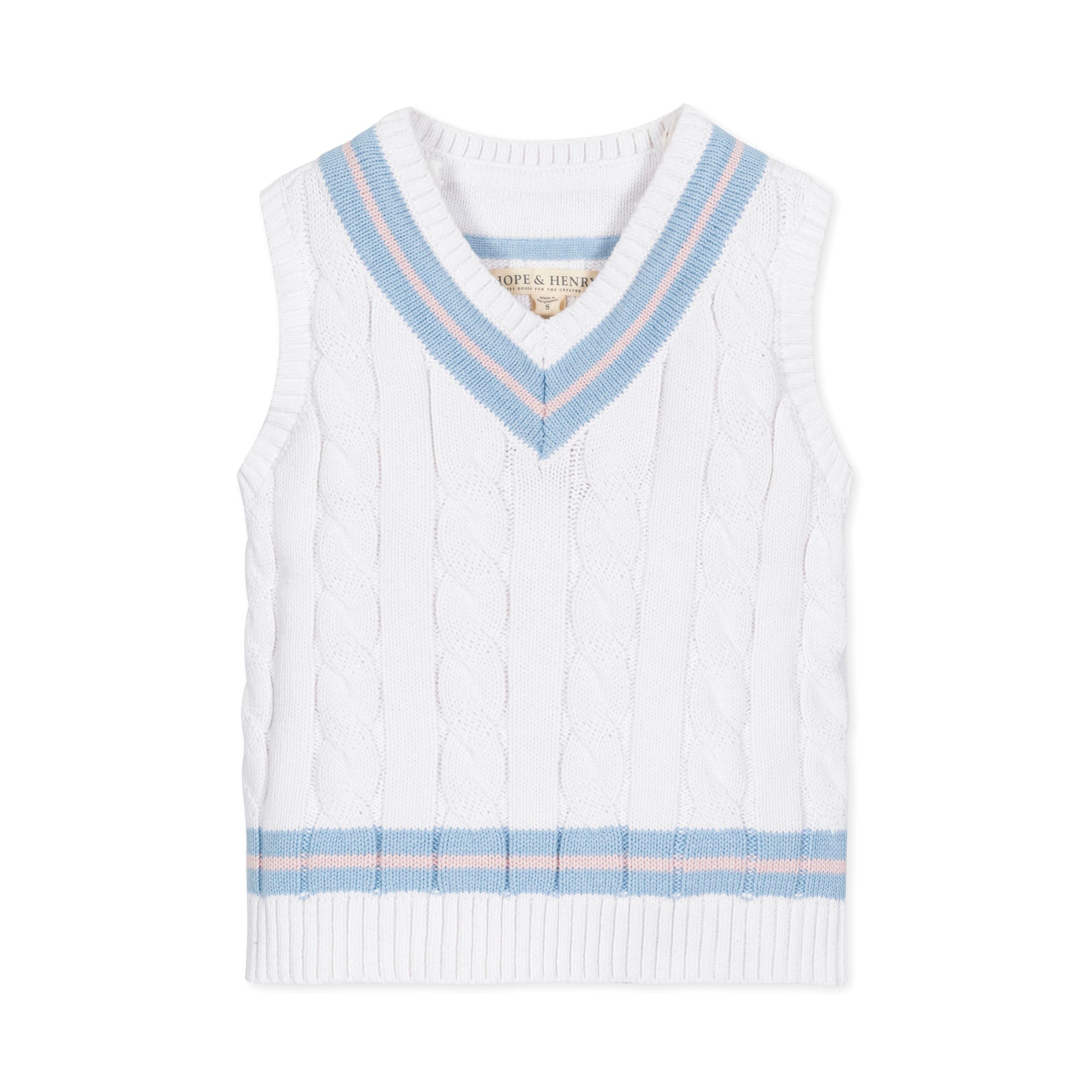 Baby Boy Organic Cotton Cricket Sweater Vest