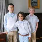 Boys Organic Cotton Cricket Sweater Vest