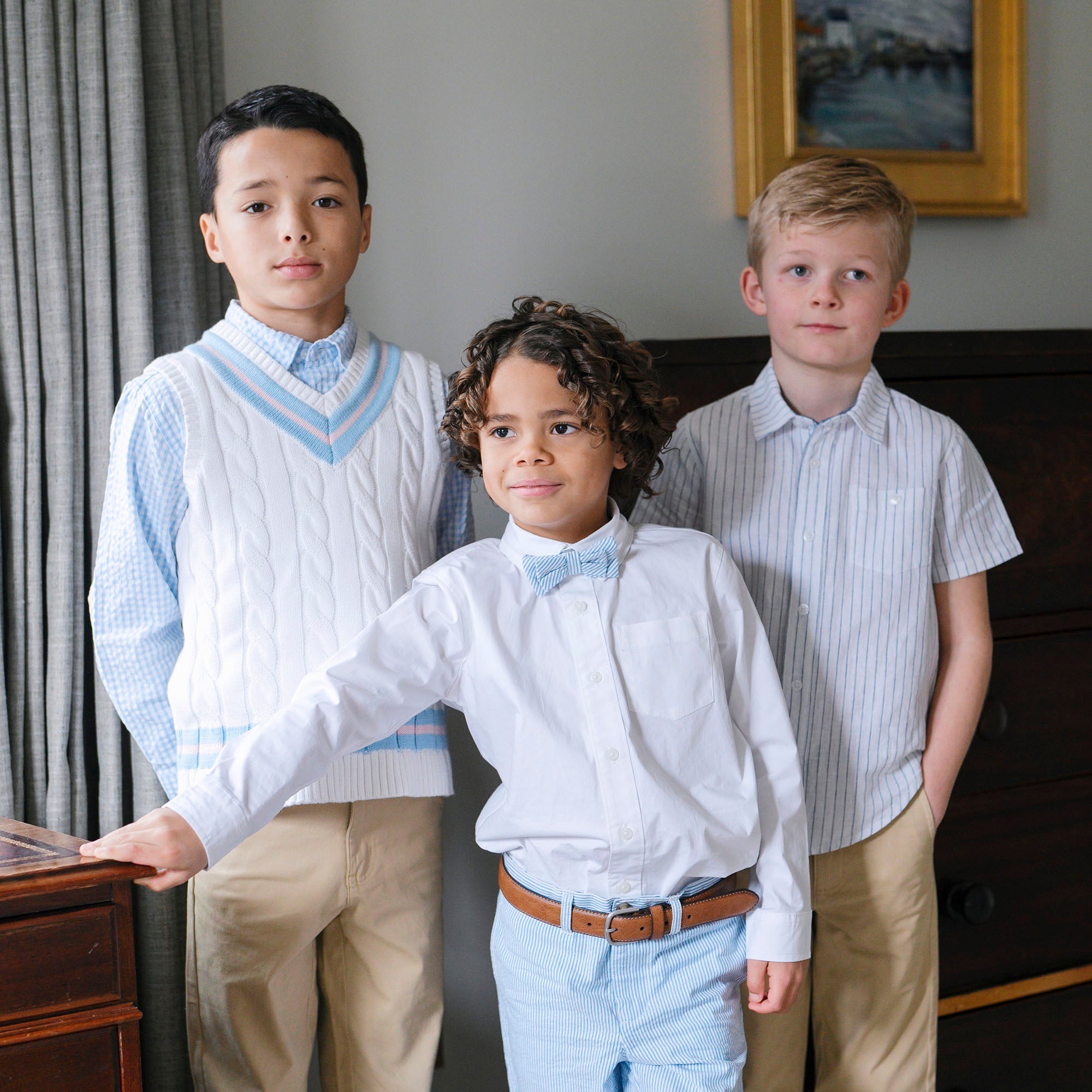 Boys Organic Cotton Cricket Sweater Vest