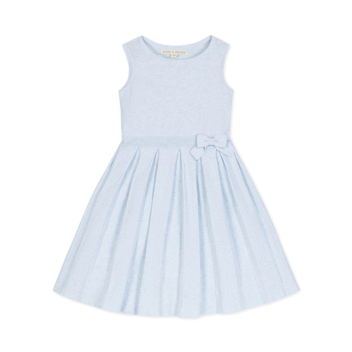 Girls Organic Pleated Sweater Dress