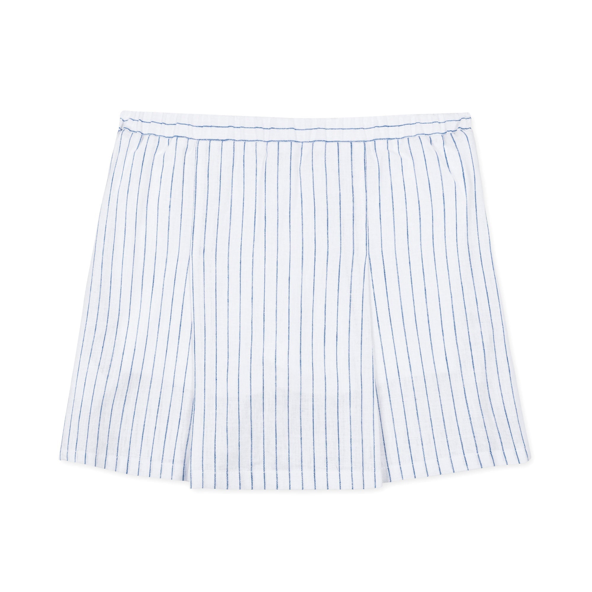 Girls Linen Pleated Bow Skort