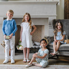 Girls Linen Puff Sleeve Jumpsuit