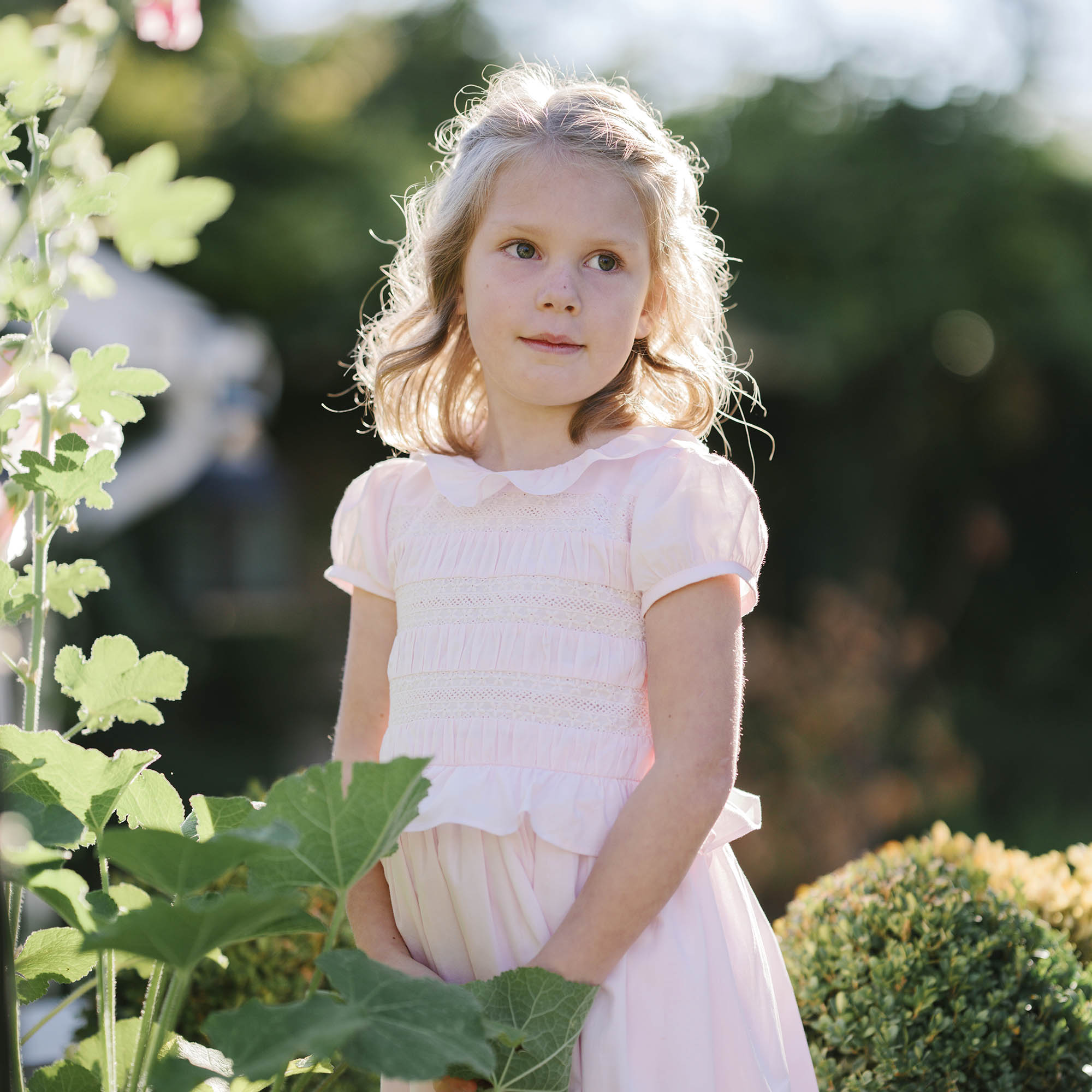 Organic Puff Sleeve Smocked Party Dress