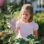 Organic Puff Sleeve Smocked Party Dress