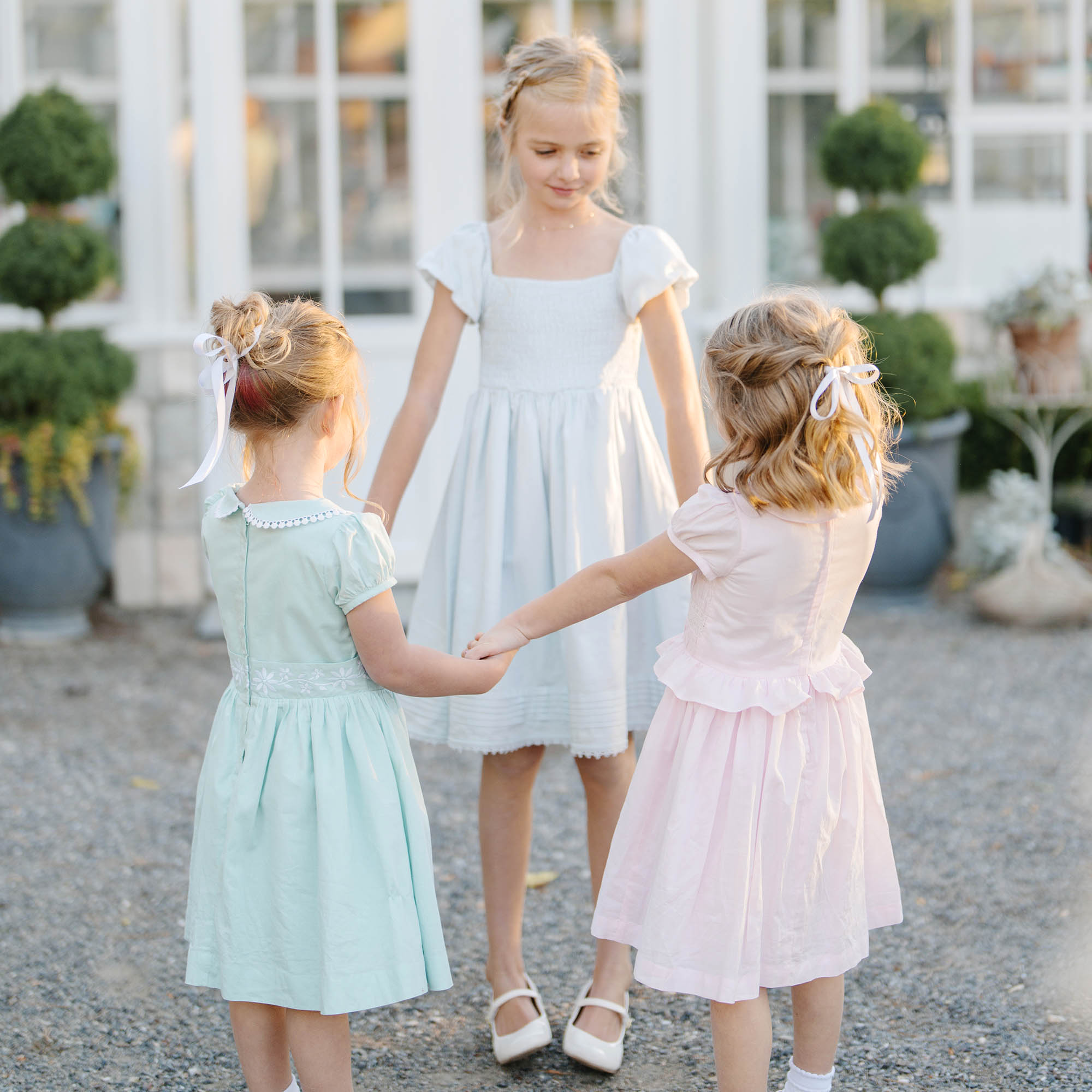 Organic Puff Sleeve Smocked Party Dress