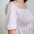 Women’s Organic Cotton Floral Smocked Dress