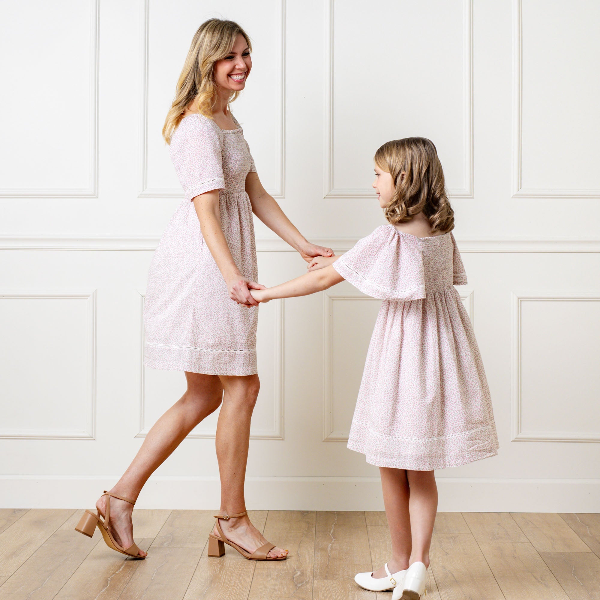 Women’s Organic Cotton Floral Smocked Dress