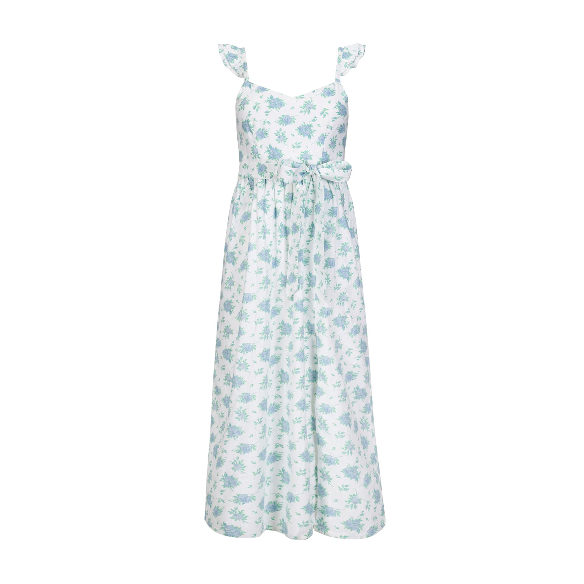 Women’s Linen Flutter Sleeve Dress