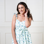 Women’s Linen Flutter Sleeve Dress