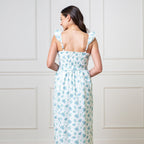 Women’s Linen Flutter Sleeve Dress