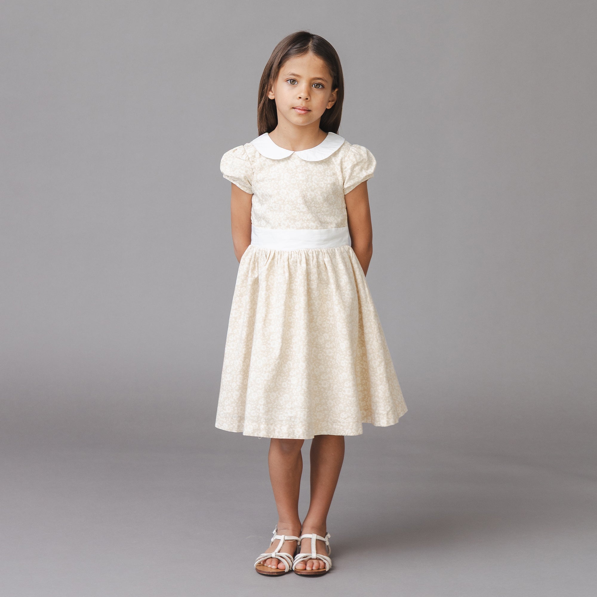 Linen Dress with Peter Pan Collar