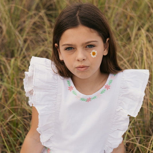 Linen Ruffle Jumper