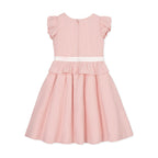 Organic Seersucker Ruffle Sleeve Peplum Dress