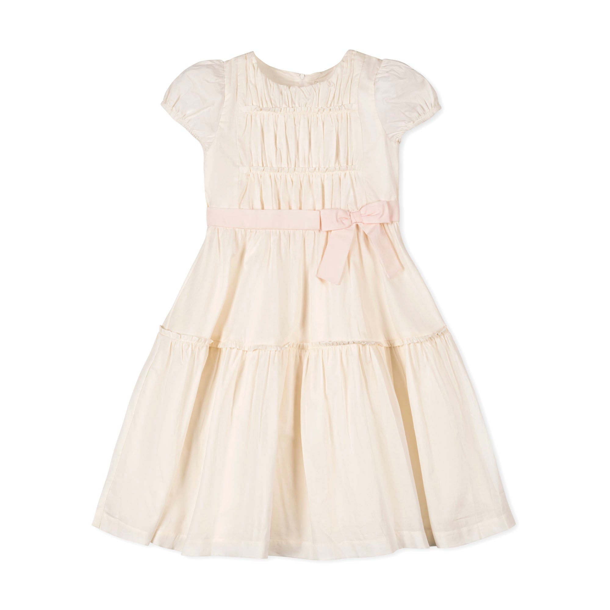 Organic Puff Sleeve Tiered Party Dress
