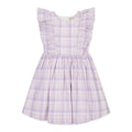 Linen Flutter Sleeve Pinafore Dress