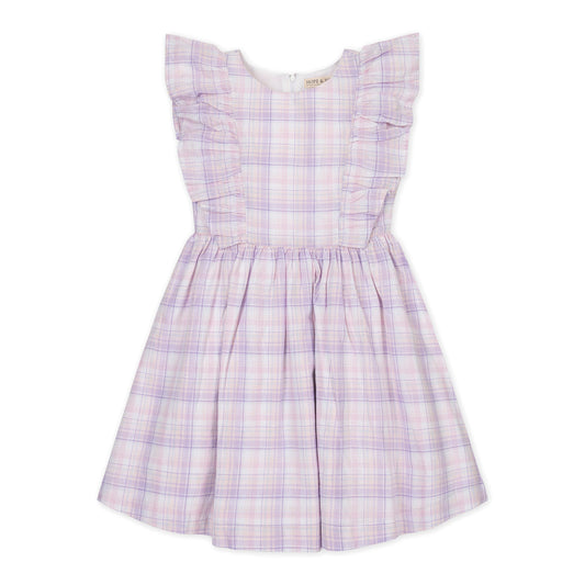 Linen Flutter Sleeve Pinafore Dress