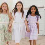 Linen Flutter Sleeve Pinafore Dress