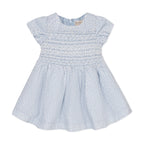 Linen Smocked Puff Sleeve Dress