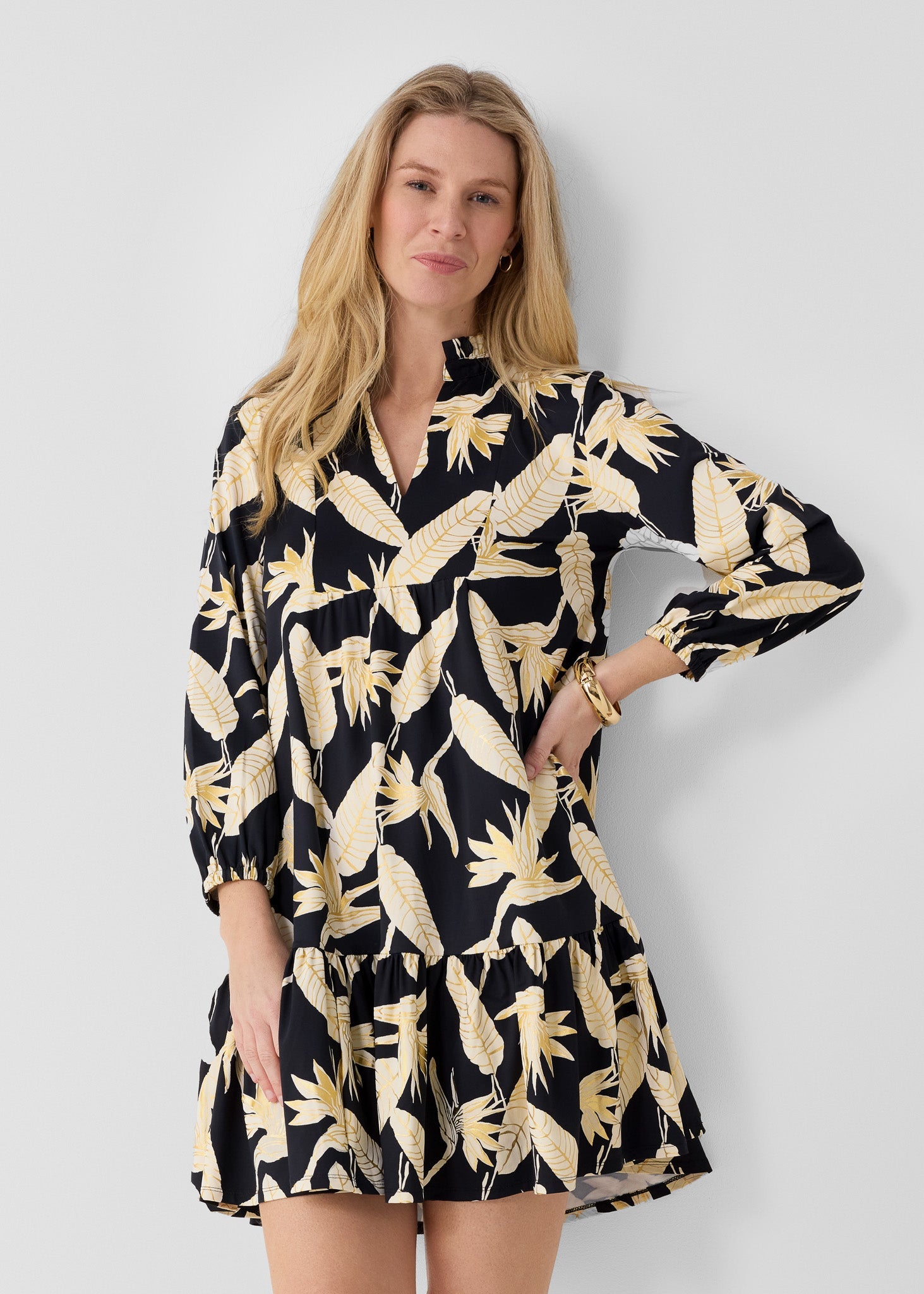 Paradise Black Metallic Relaxed Dress