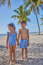 Bahamas Reef Ruffle One-Piece Swimsuit