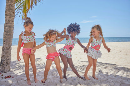 Girls Paradise Castle One Piece Swimsuit
