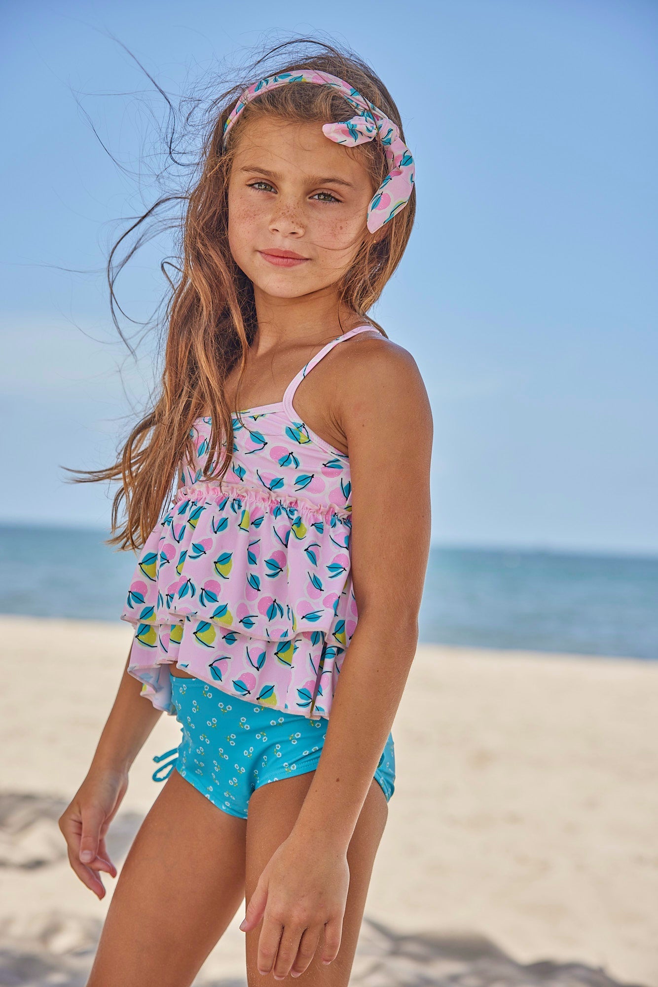 Bay Bliss Ruffle Tankini Two-Piece Swimsuit