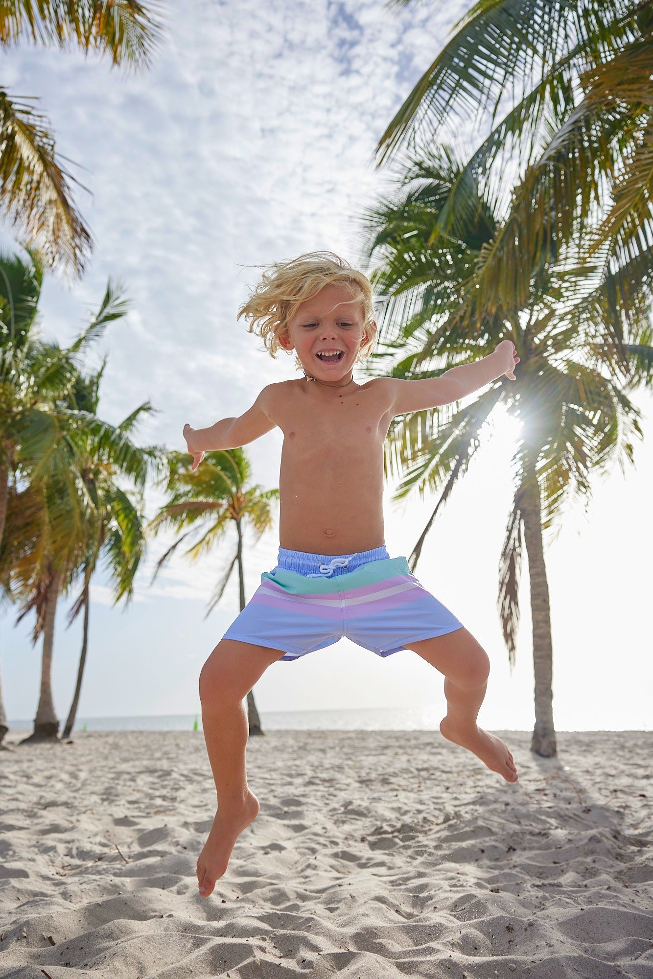 Boys Blue Chill Swim Trunks