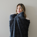 Patterned Faux Fur Throw Blanket