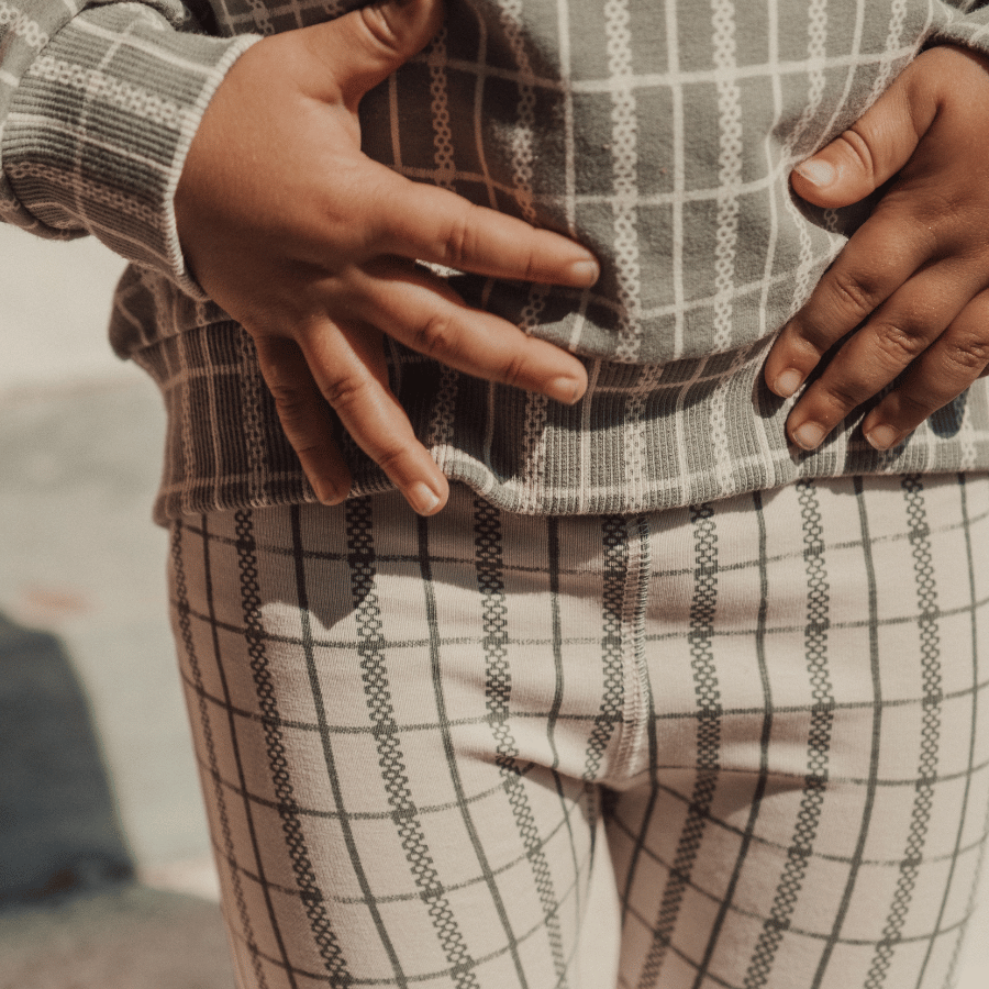 The Printed Legging - Sage Check