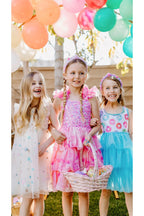 Girls Ombre Pink Sparkle Tulle Dress