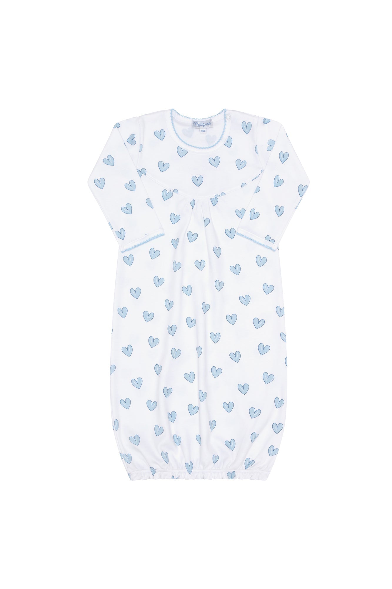 Blue Heart Print Gown 