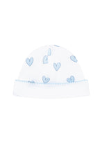 Blue Heart Print Baby Hat