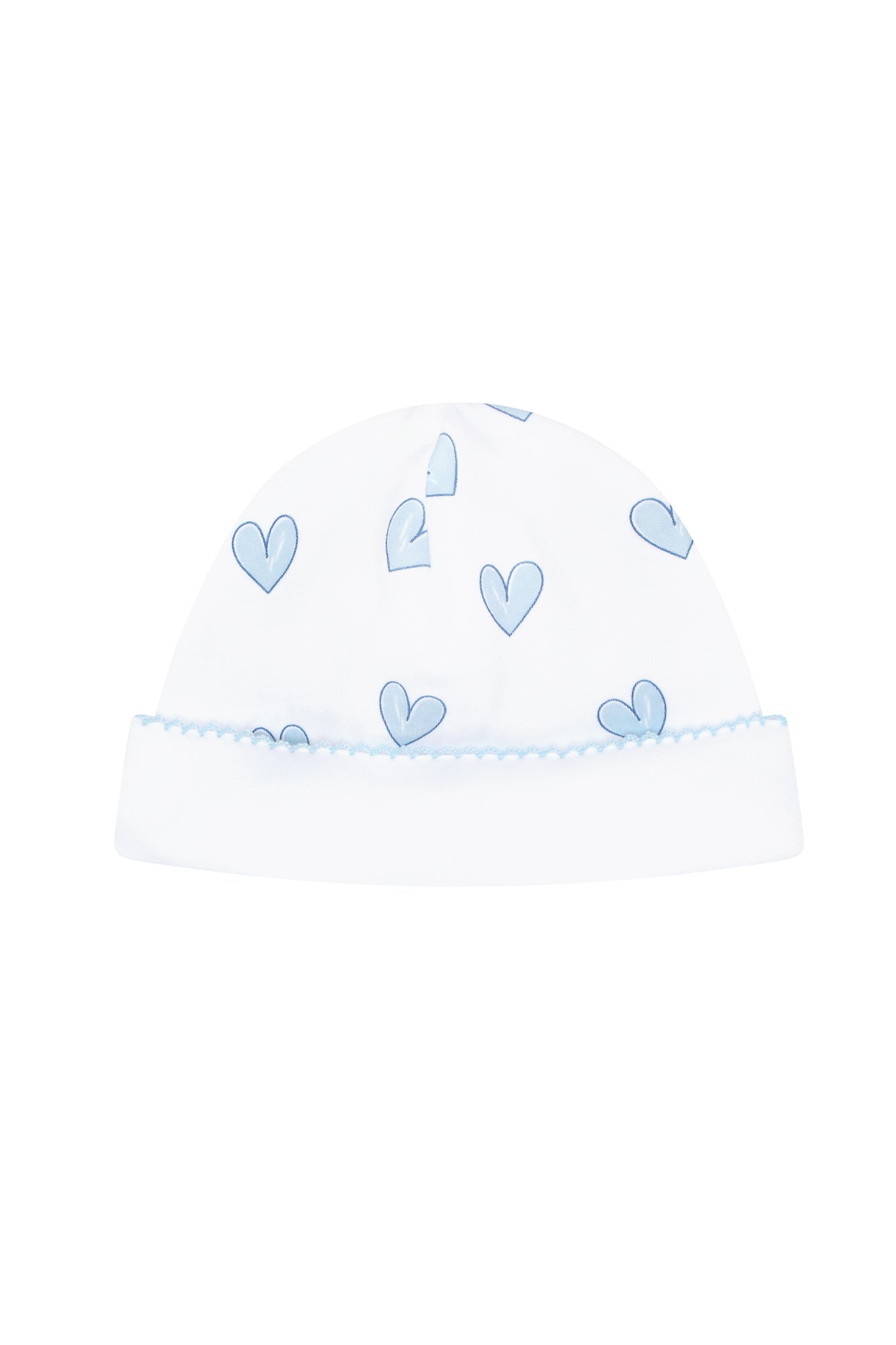 Blue Heart Print Baby Hat