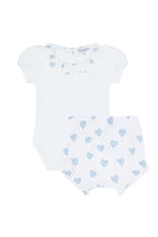Baby Girl Blue Heart Print Onesie Set